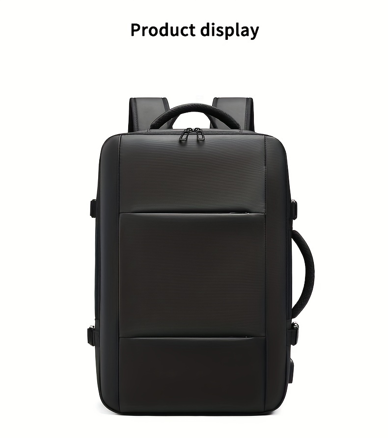 expandable travel business laptop mens backpack large capacity waterproof with external usb charging port commuter backpack details 14