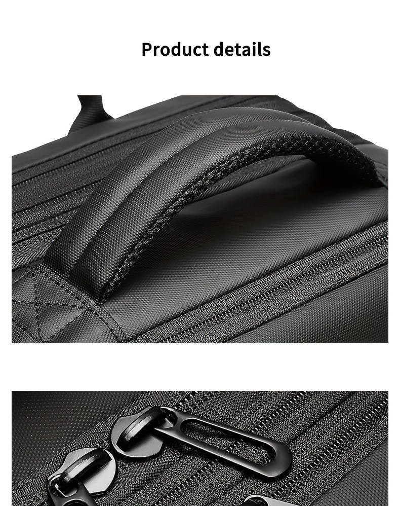expandable travel business laptop mens backpack large capacity waterproof with external usb charging port commuter backpack details 19