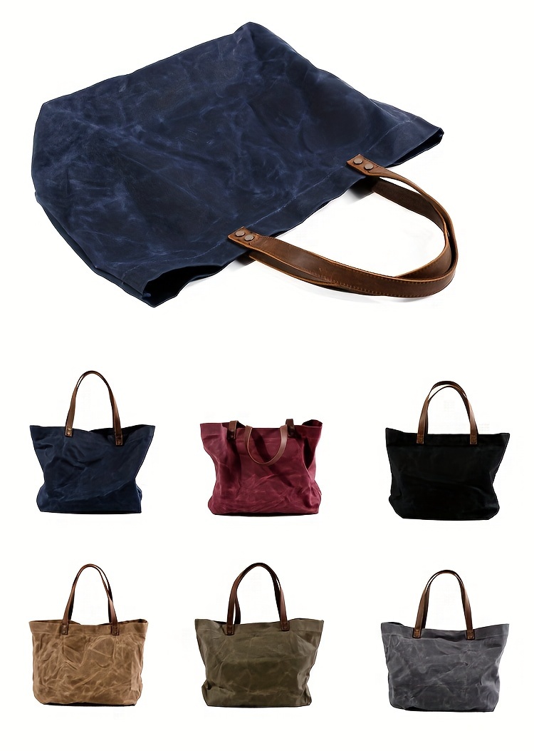 Retro Outdoor Computer Bag For Men And Women, Casual Canvas Tote Bag, Waterproof Large Capacity Messenger Bag details 0
