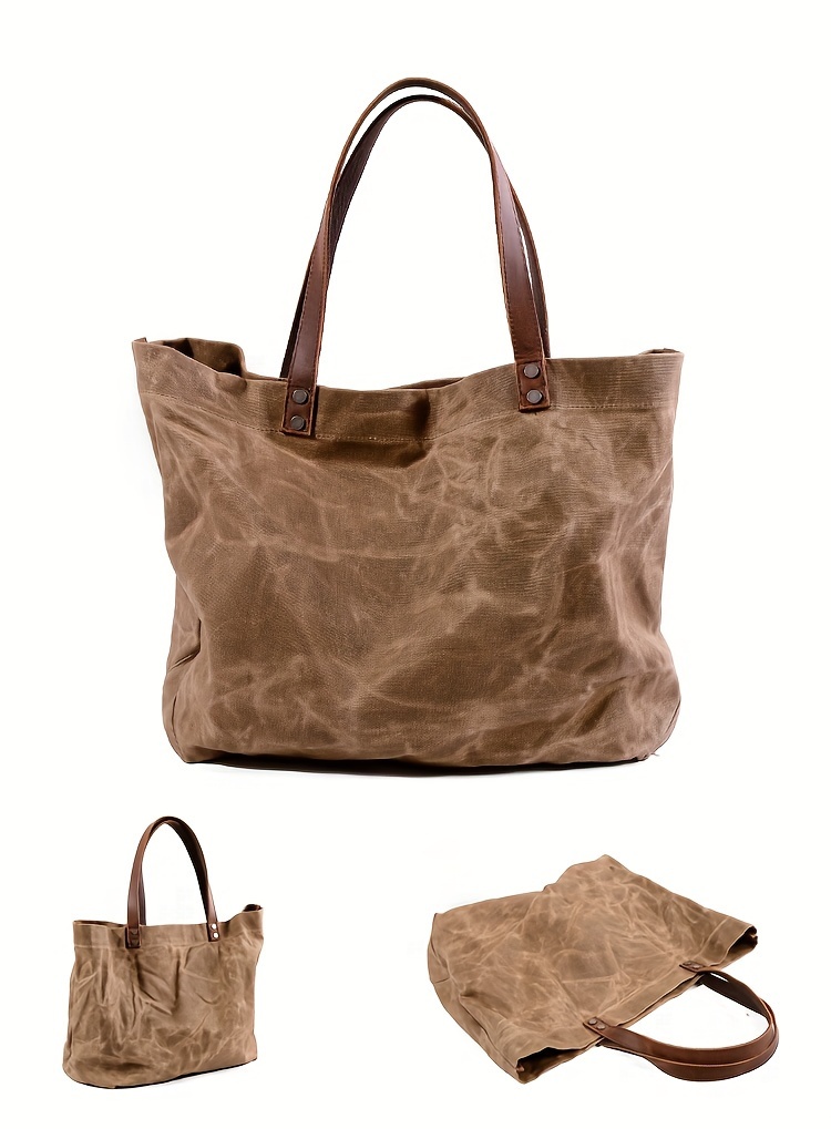 Retro Outdoor Computer Bag For Men And Women, Casual Canvas Tote Bag, Waterproof Large Capacity Messenger Bag details 8