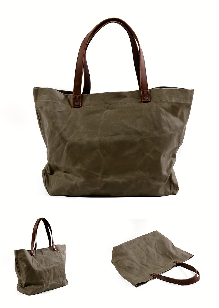 Retro Outdoor Computer Bag For Men And Women, Casual Canvas Tote Bag, Waterproof Large Capacity Messenger Bag details 9