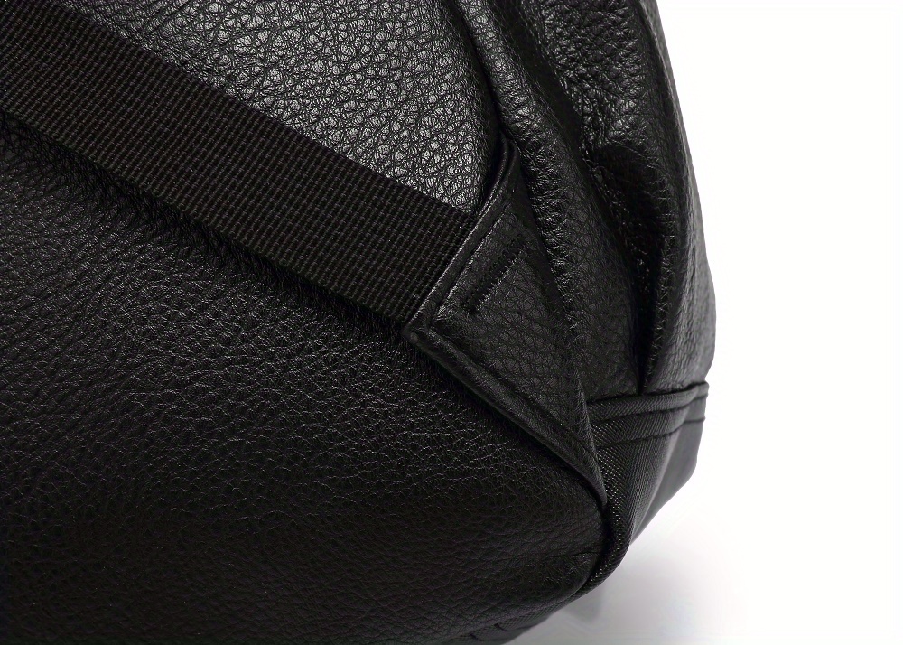covered computer mens backpack business commuting business trip leisure shoulders anti theft flip lychee pattern details 5