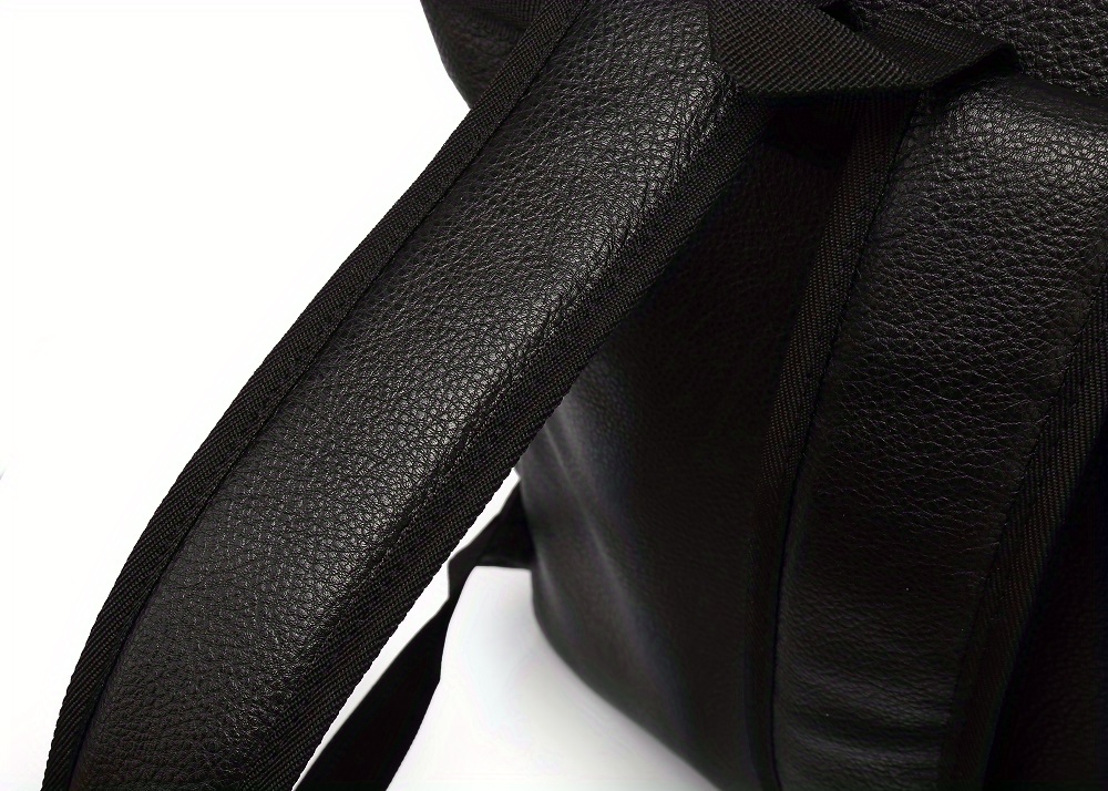 covered computer mens backpack business commuting business trip leisure shoulders anti theft flip lychee pattern details 10