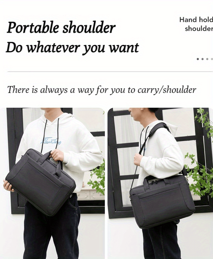weixier large capacity computer bag with multiple zipper design mens briefcase with multiple colors choice and internal magic tape details 6