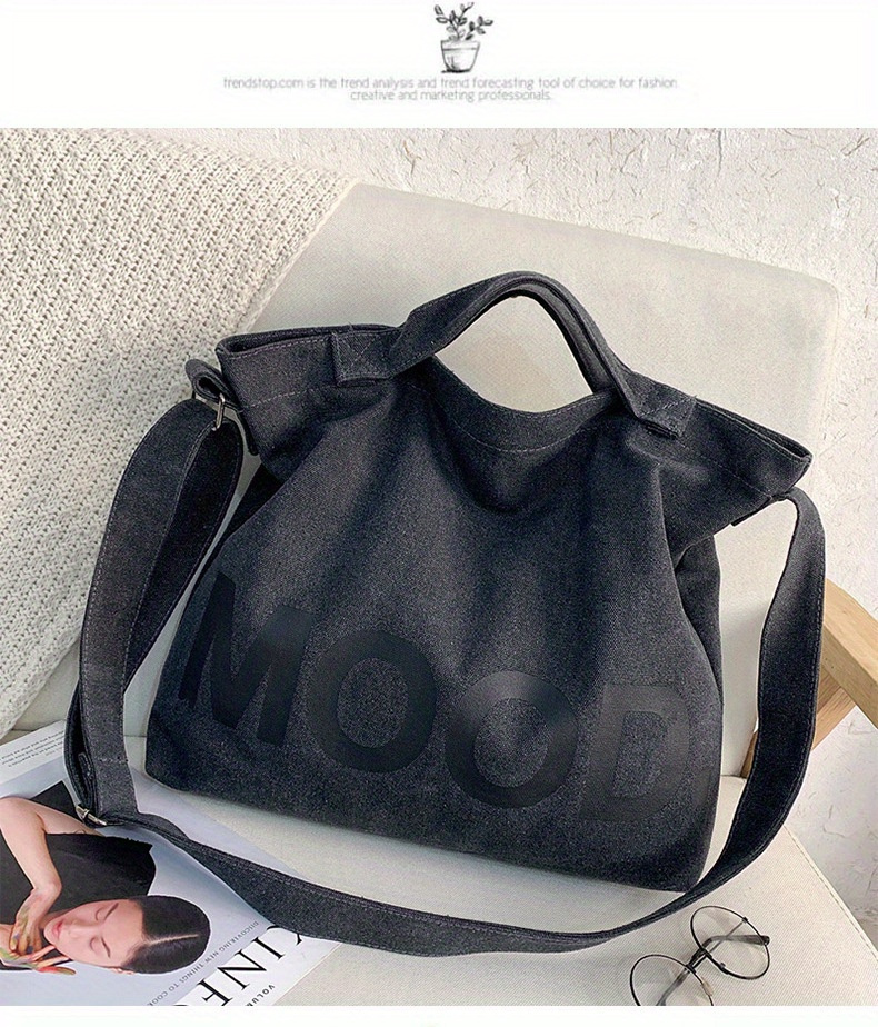 canvas bag high capacity womens handbags shoulder bags simplicity totes bag details 3
