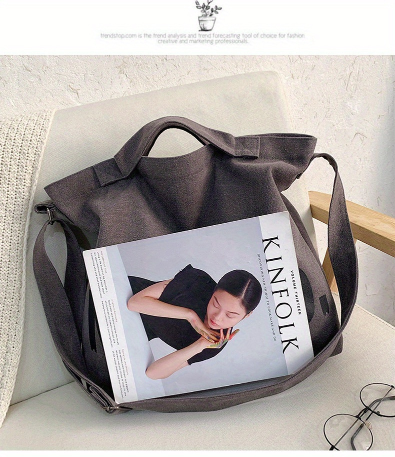 canvas bag high capacity womens handbags shoulder bags simplicity totes bag details 6