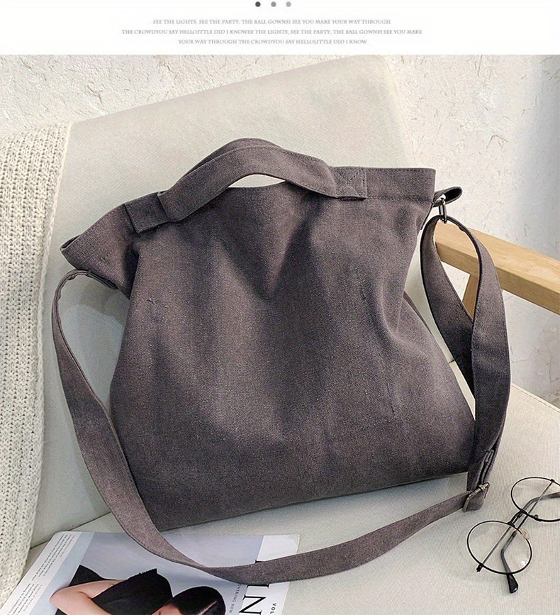 canvas bag high capacity womens handbags shoulder bags simplicity totes bag details 7