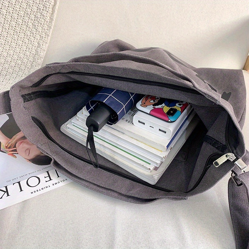 canvas bag high capacity womens handbags shoulder bags simplicity totes bag details 10