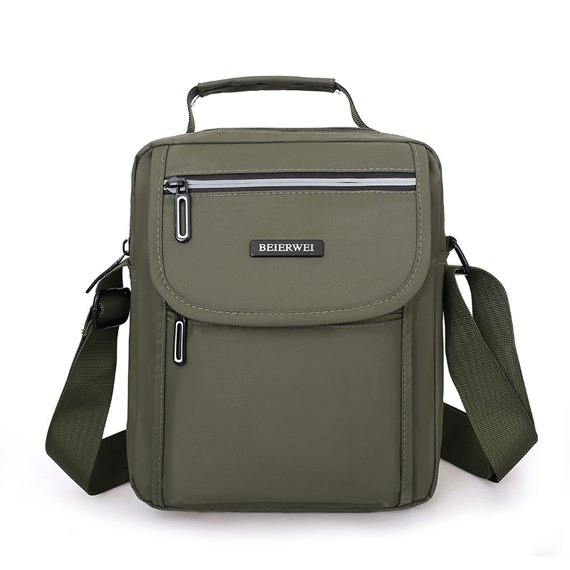 mens casual trendy shoulder bag versatile waterproof wear resistant cross body backpack details 6