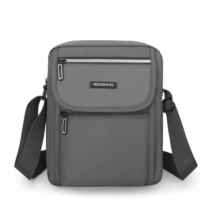 mens casual trendy shoulder bag versatile waterproof wear resistant cross body backpack details 7
