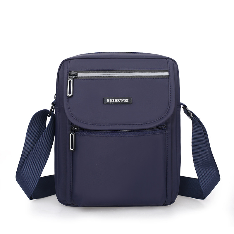 mens casual trendy shoulder bag versatile waterproof wear resistant cross body backpack details 8