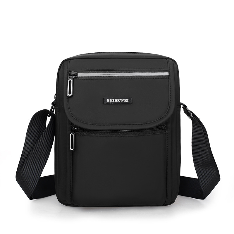 mens casual trendy shoulder bag versatile waterproof wear resistant cross body backpack details 9