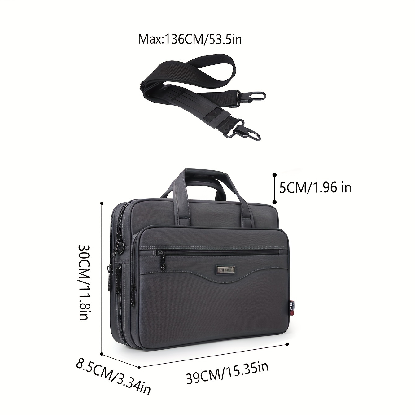 business briefcase oxford cloth waterproof computer bag handheld mens shoulder business bag file bag details 0