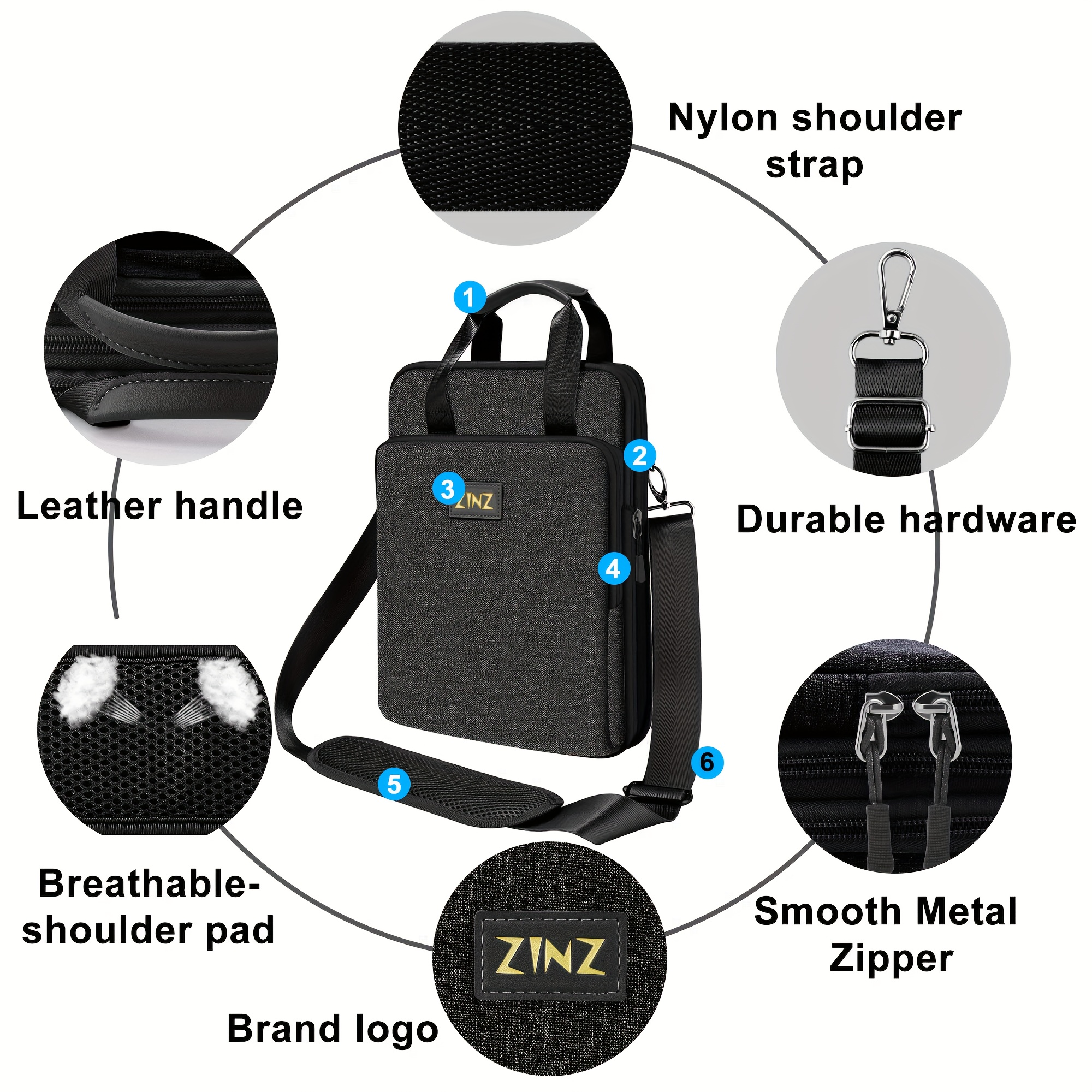 Trendy And Minimalist Office Computer Storage Bag, Lightweight And Portable Tablet Bag For Work Documents details 3