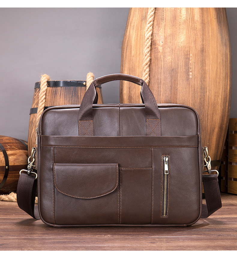 briefcase, business mens briefcase leather mens bag business bag computer bag mens handbag details 0