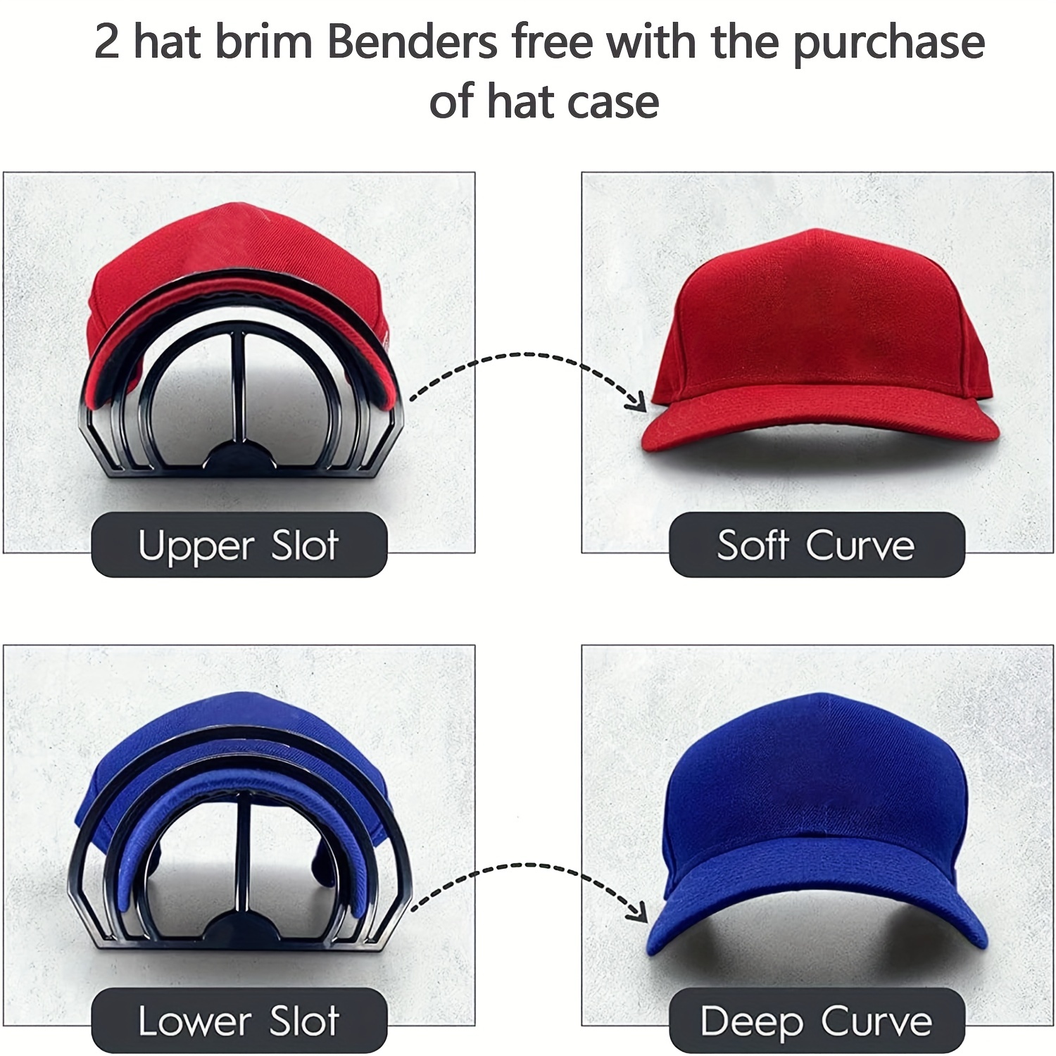 1pc hat travel case crossbody bag with 2 hat brim benders hat storage for baseball hats hat storage bag hat holder hat case with durable handle includes 1 hat travel case and 2 hat brim benders details 3