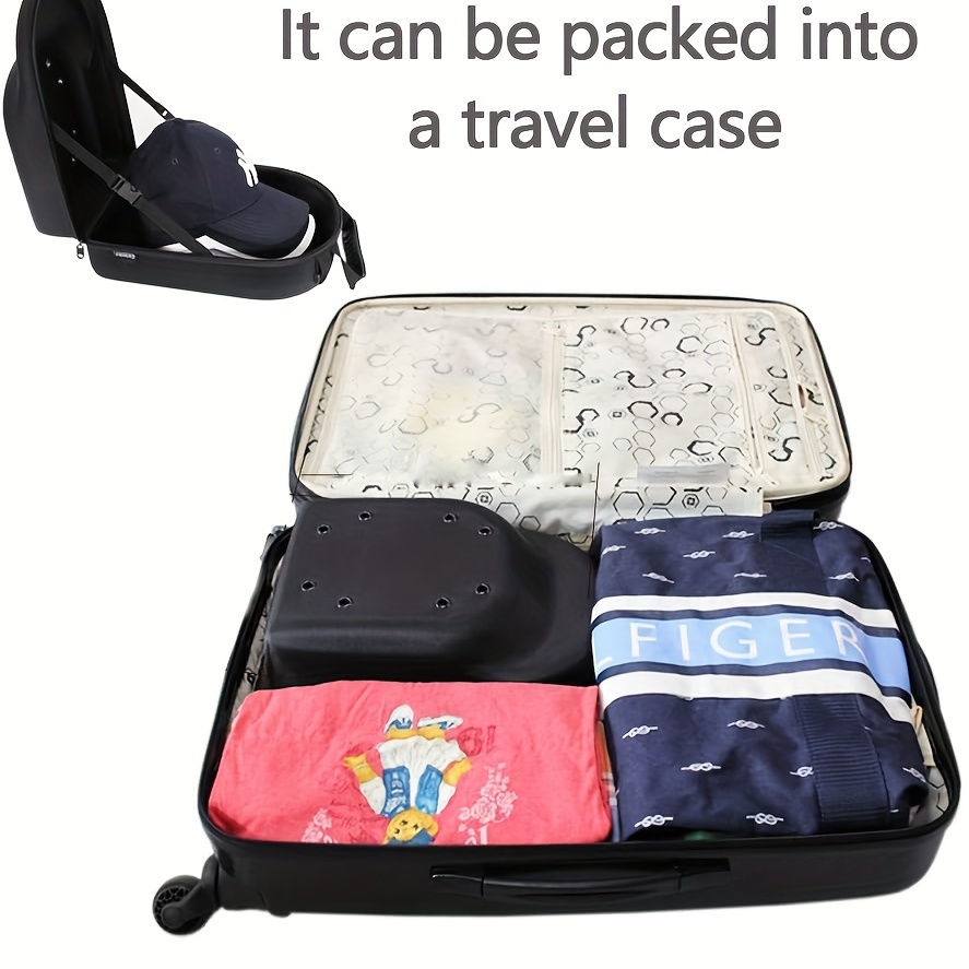 1pc hat travel case crossbody bag with 2 hat brim benders hat storage for baseball hats hat storage bag hat holder hat case with durable handle includes 1 hat travel case and 2 hat brim benders details 4