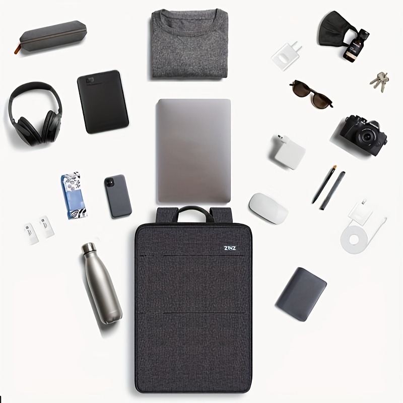 1pc laptop backpack simple and stylish large capacity ultra thin portable laptop backpack details 5