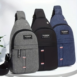 1pc Men's Small Sling Bag, Chest Bag, Crossbody Daypack, Travel Hiking Bag