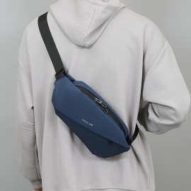1pc Men's Crossbody Bag, Casual Trendy Fashion Waterproof Shoulder Bag, Large Capacity Chest Bag