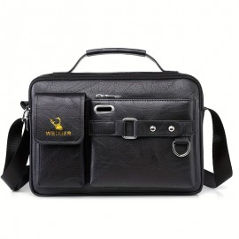 1pc Men's Messenger Bag, Business Satchel Crossbody Casual Bag