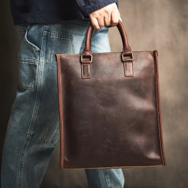 Stylish Genuine Leather Mini Coin Purse for Men and Women - Top Layer Cowhide Mouse Storage Bag with Fashionable Retro Design