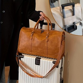 1pc Men's Large-capacity Handbag, Short-distance Travel Bag, Fashion Fitness Bag, Short-term Travel Storage Bag