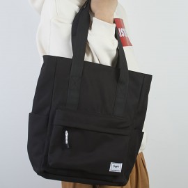 1pc Men's Large Capacity Multi-grid Layer Simple Commuter Daily Fashion Tote Bag