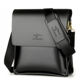 Vintage Casual Multi-pocket Messenger Bag, Solid Color Flap Shoulder Bag, Perfect Crossbody Bag For Daily Use