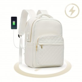 New Women's Backpack, Large Capacity Waterproof University School Bag Computer Bag, Travel Bag Casual Versatile Simple Backpack