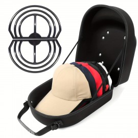 1pc Hat Travel Case Crossbody Bag With 2 Hat Brim Benders, Hat Storage For Baseball Hats, Hat Storage Bag Hat Holder Hat Case With Durable Handle, Includes 1 Hat Travel Case And 2 Hat Brim Benders
