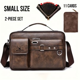 Dark Brown Large + Card Holder 1