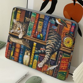 bookshelf cat