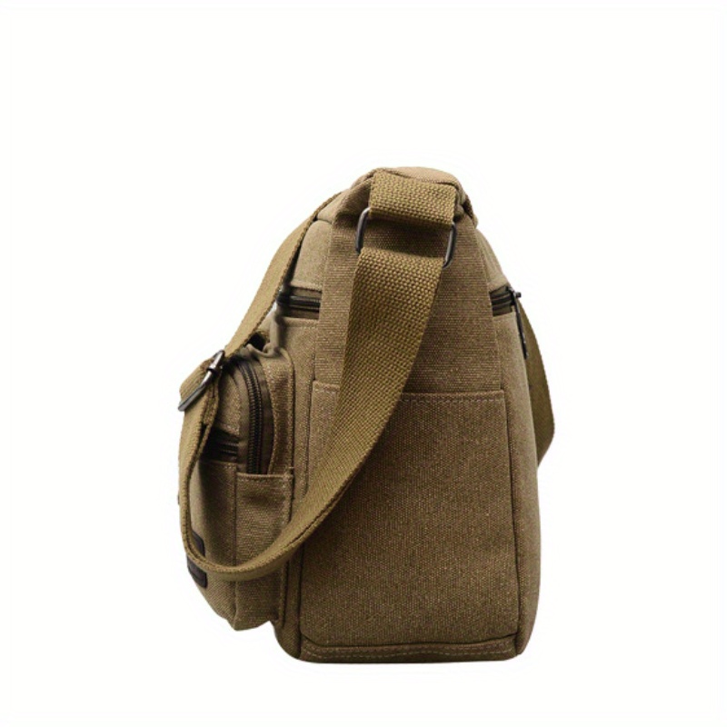 1pc mens retro canvas crossbody bag travel casual shoulder bag outdoor sports crossbody bag details 7
