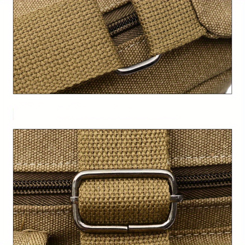 1pc mens retro canvas crossbody bag travel casual shoulder bag outdoor sports crossbody bag details 9