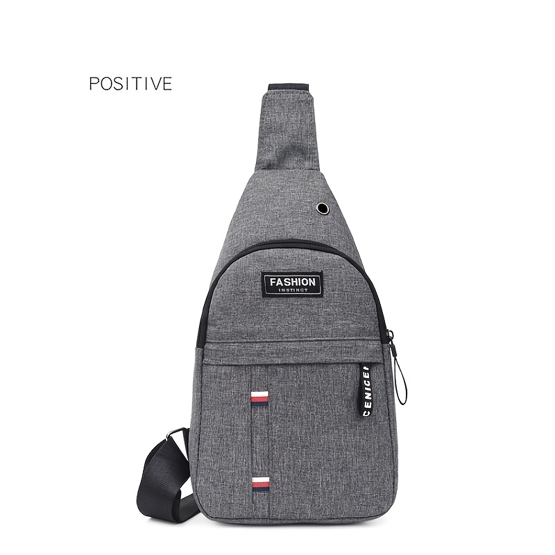 1pc mens small sling bag chest bag crossbody daypack travel hiking bag details 2