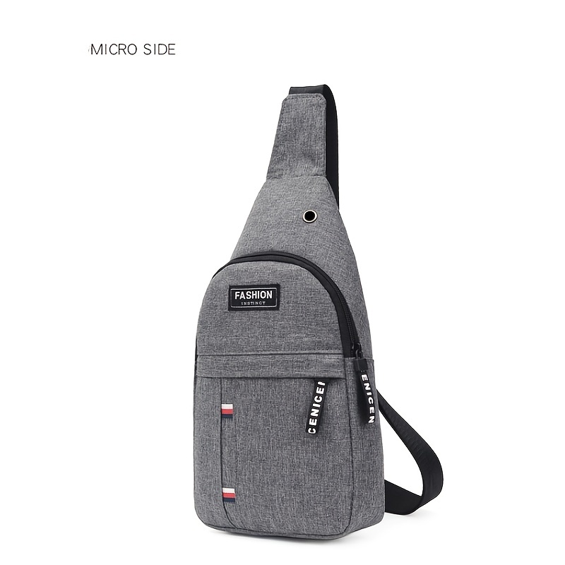 1pc mens small sling bag chest bag crossbody daypack travel hiking bag details 3