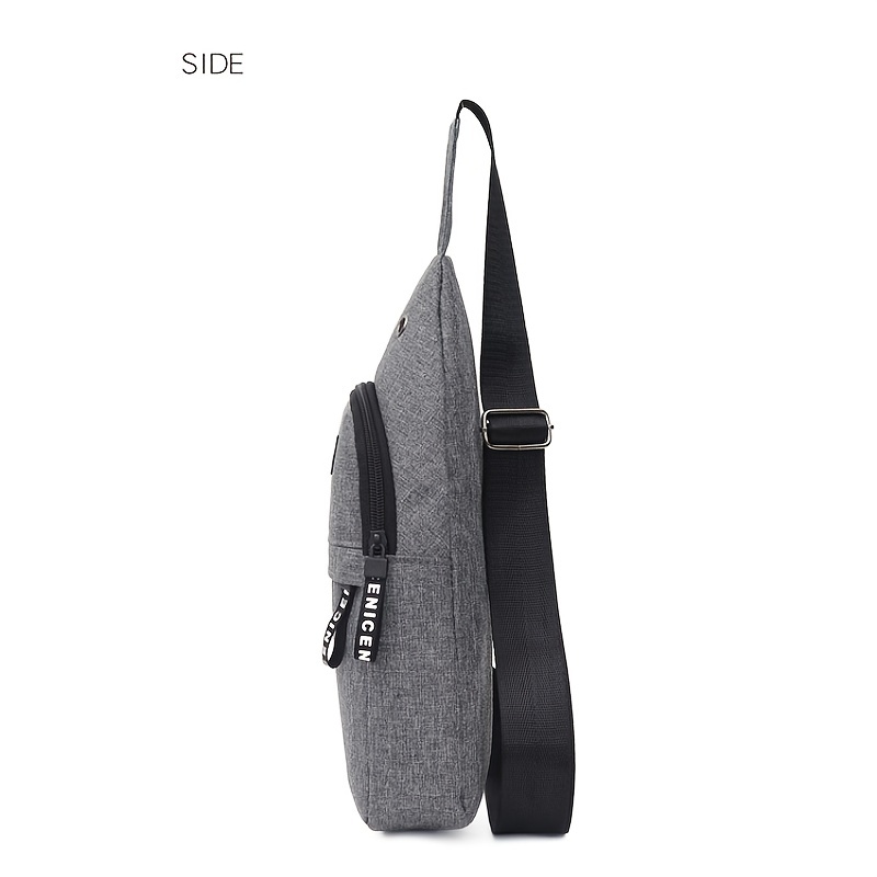 1pc mens small sling bag chest bag crossbody daypack travel hiking bag details 4