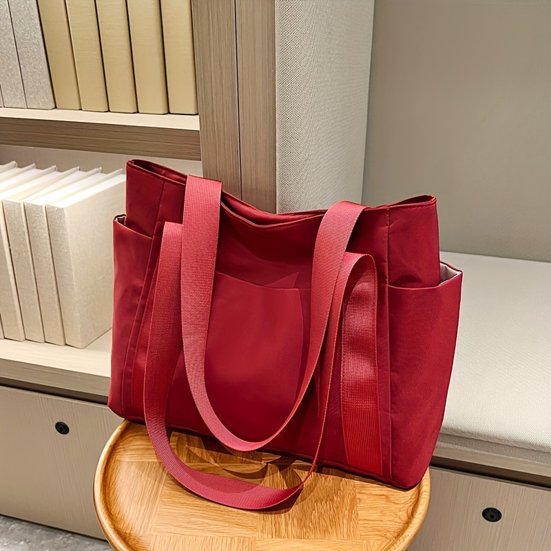casual shoulder bag for men and women large capacity tote bag student bookbag details 7