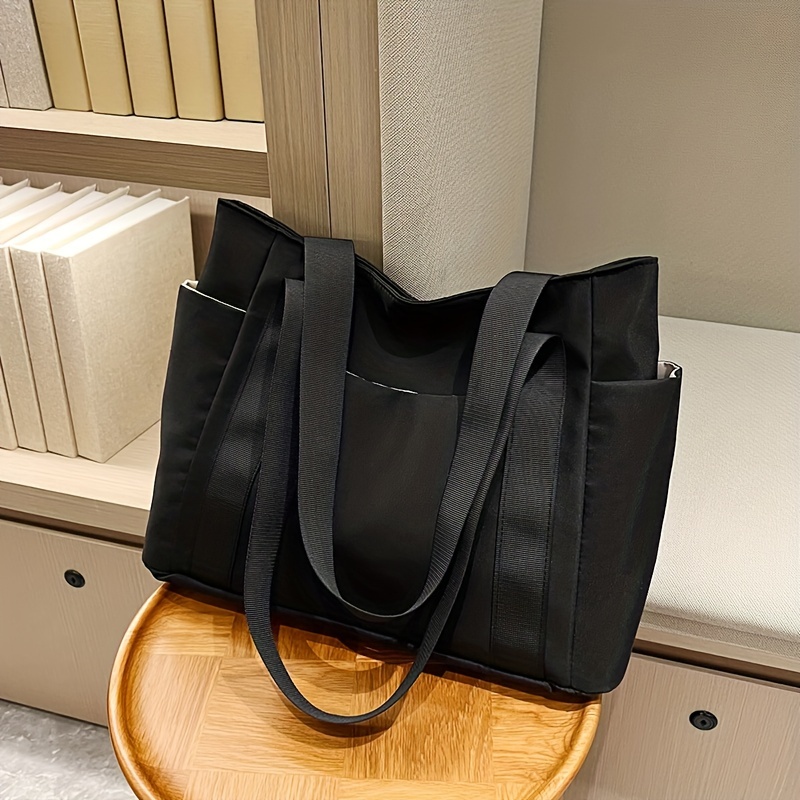 casual shoulder bag for men and women large capacity tote bag student bookbag details 8
