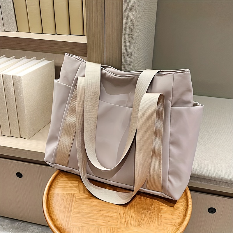 casual shoulder bag for men and women large capacity tote bag student bookbag details 9