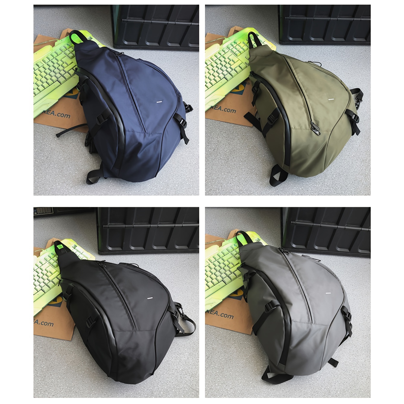 1pc mens outdoor large capacity casual bag shoulder sports chest bag details 1