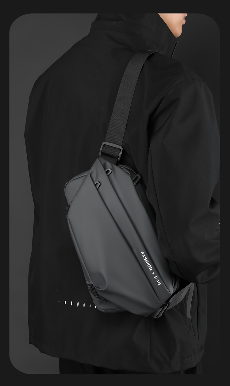 1pc mens crossbody bag commuter chest bag sports trendy shoulder bag details 0