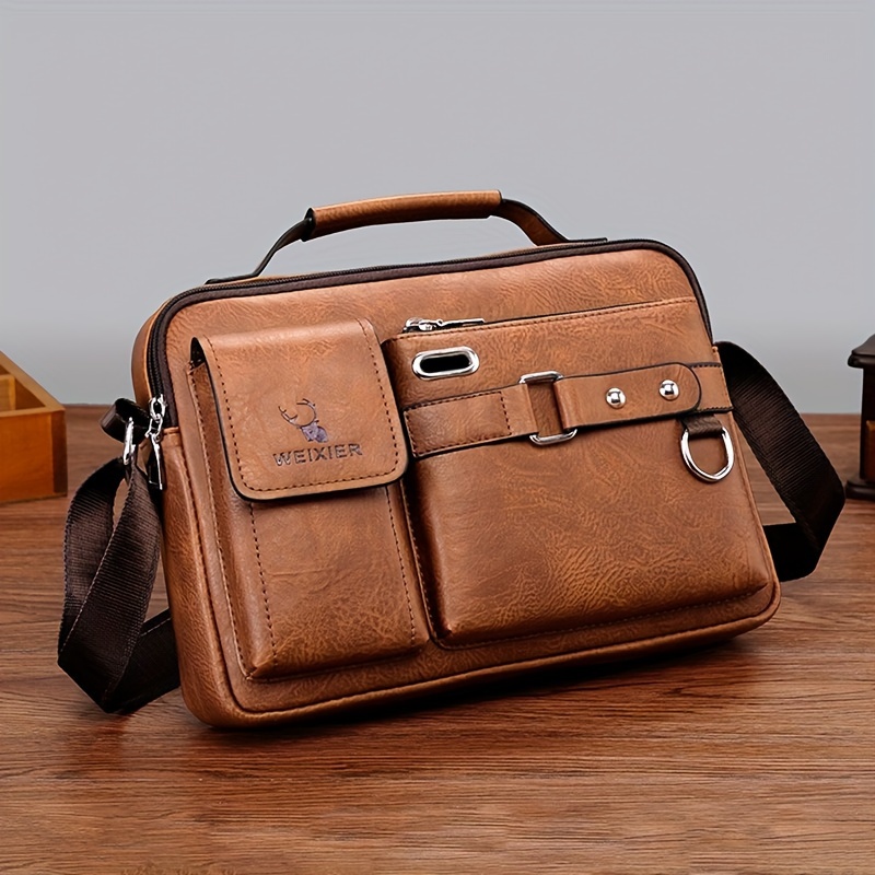 1pc mens messenger bag business satchel crossbody casual bag details 1