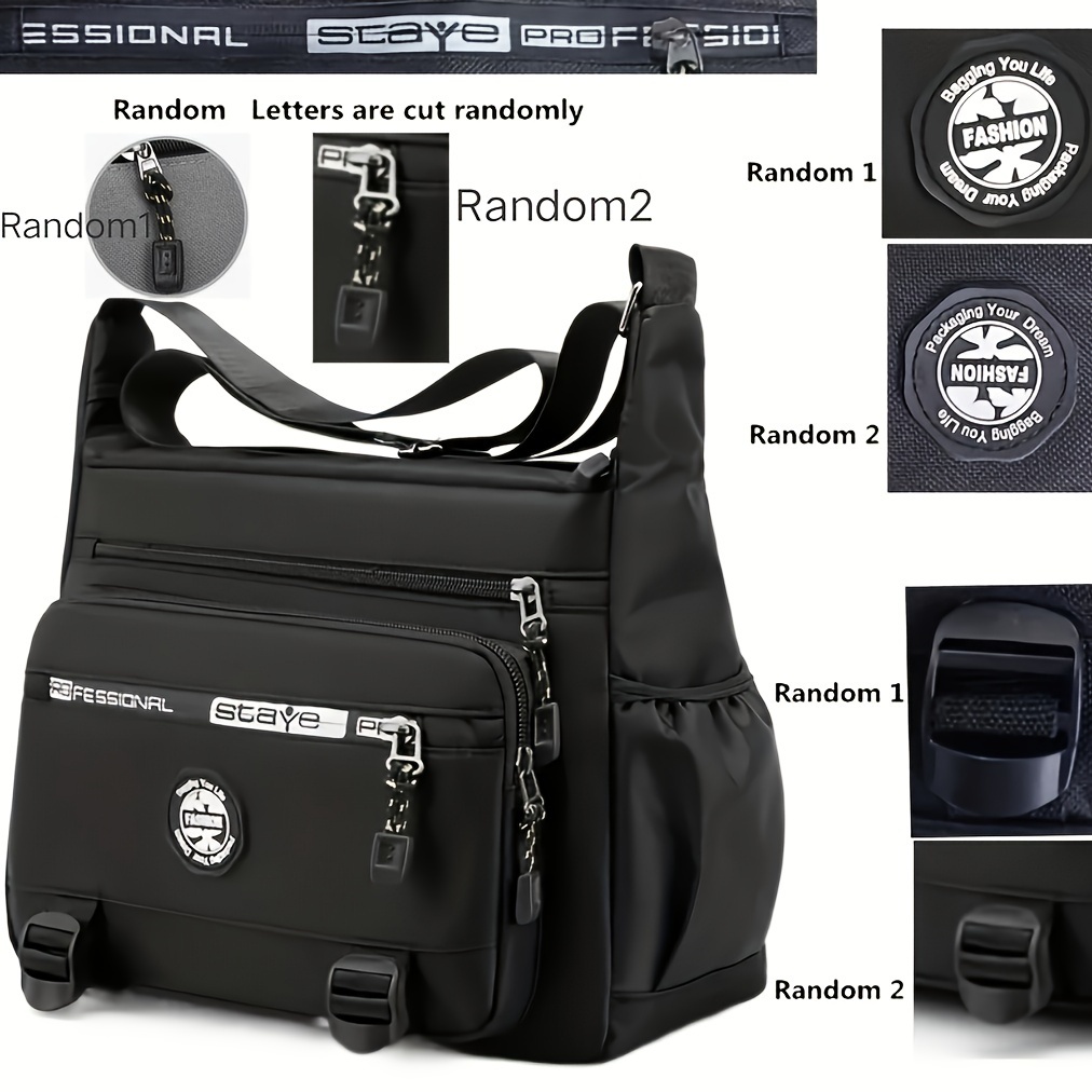 mens multi layer messenger bag large capacity shoulder bag waterproof and wear resistant crossbody bag details 1