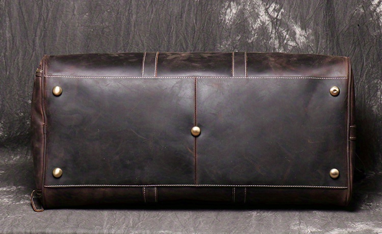 1pc mens genuine leather handbag vintage luggage bag top layer cowhide crossbody bag large capacity duffle bag fitness bag short distance travel bag for husbands christmas gift details 12