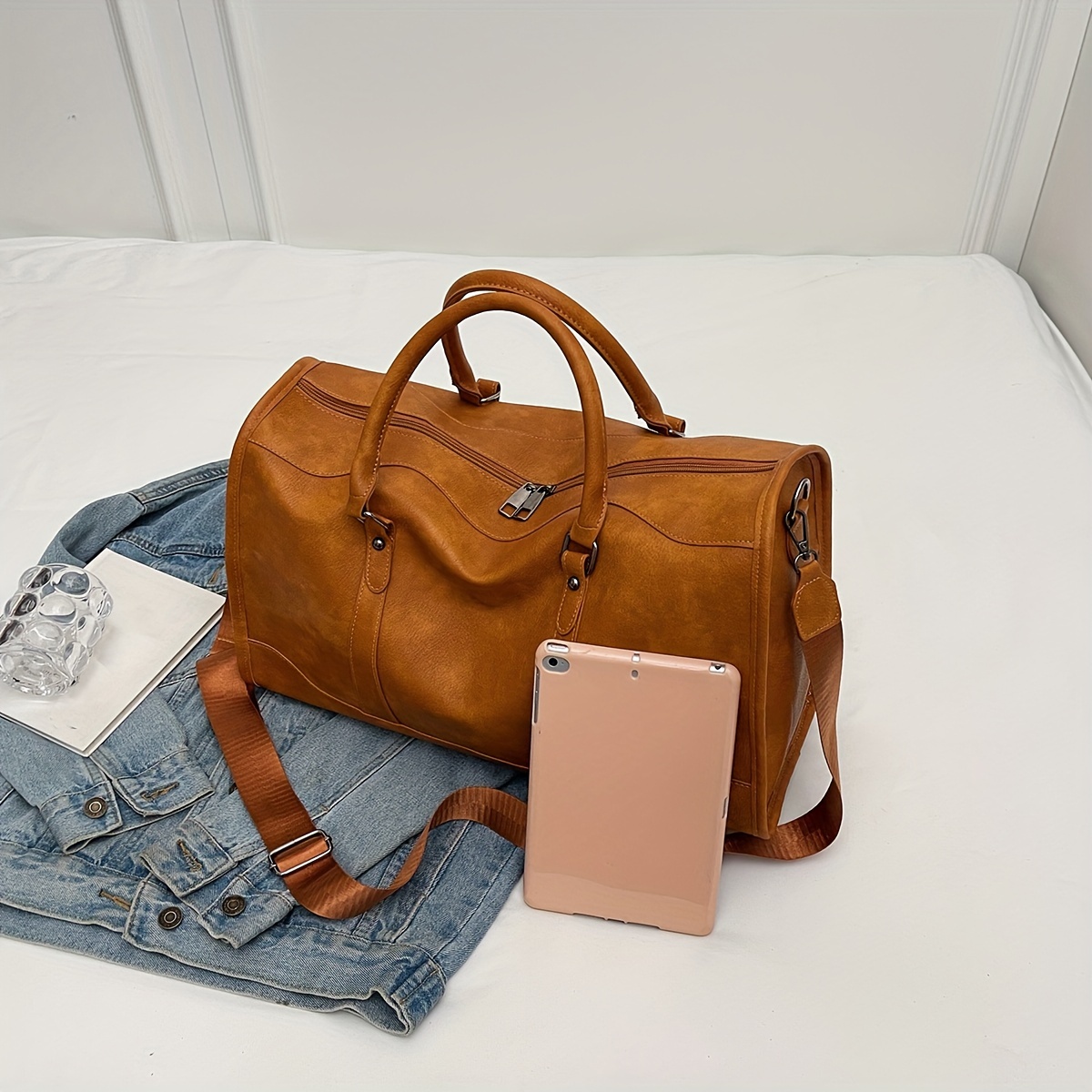 1pc mens large capacity handbag short distance travel bag fashion fitness bag short term travel storage bag details 2