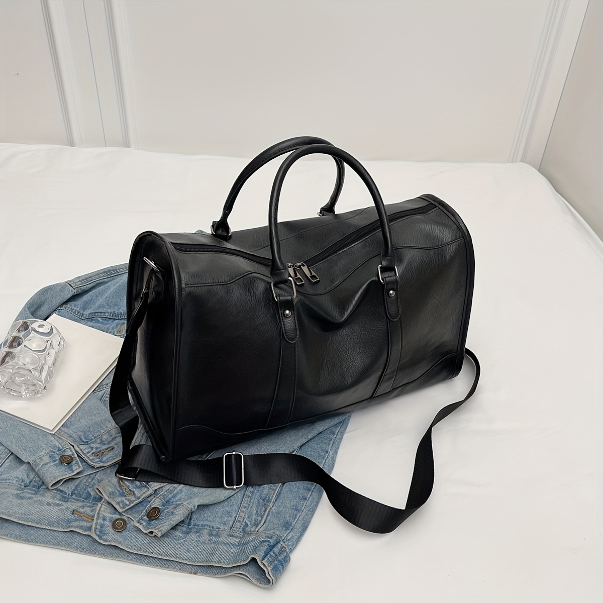 1pc mens large capacity handbag short distance travel bag fashion fitness bag short term travel storage bag details 5