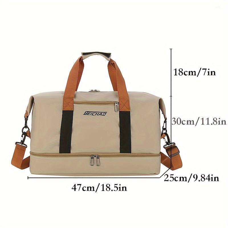 1pc mens waterproof handbag travel shoulder crossbody bag details 0