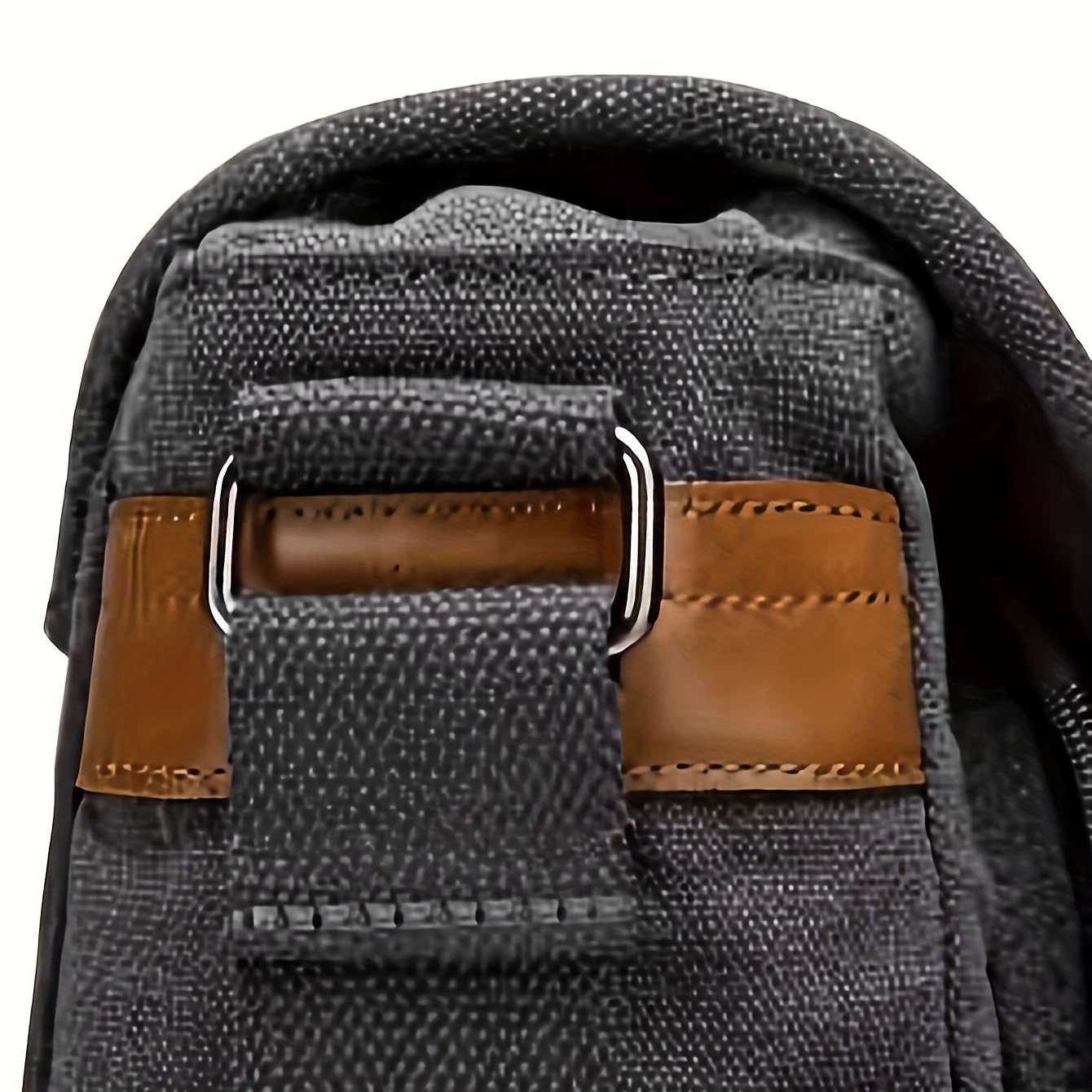 classic casual messenger bag 17 inch vintage briefcase large crossbody shoulder bag computer bag details 3